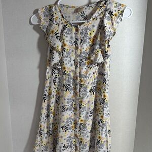 Bear paw white floral dress size 7/8